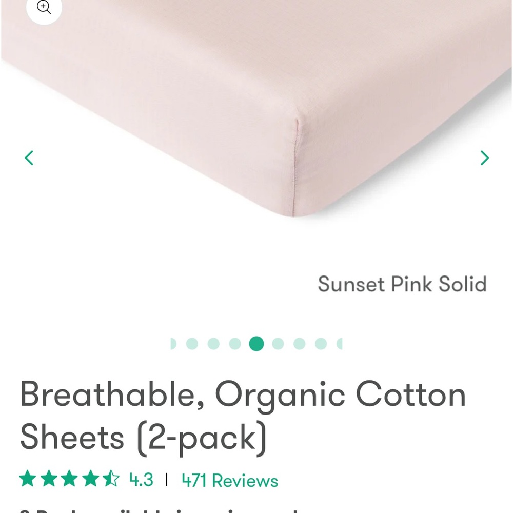 Newton Sunset Pink Solid Organic Cotton Sheets